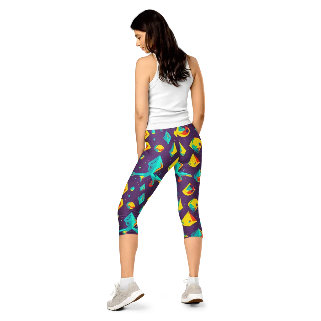 Cascading Prism on Capri Leggings — Back