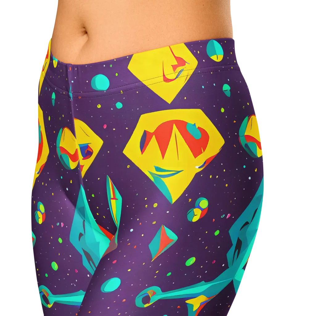 Cascading Prism on Capri Leggings — Zoomed-in