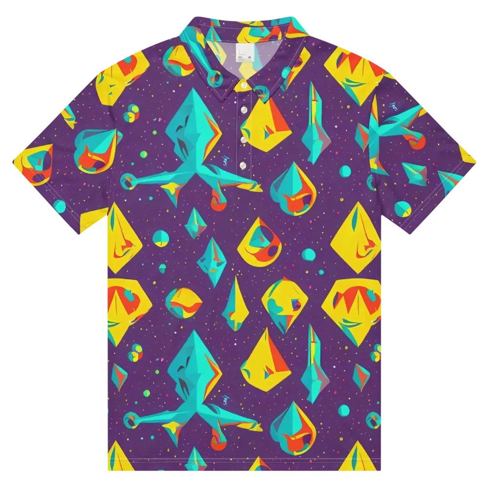 Cascading Prism on Men's Slim Fit Polo Shirt — Front