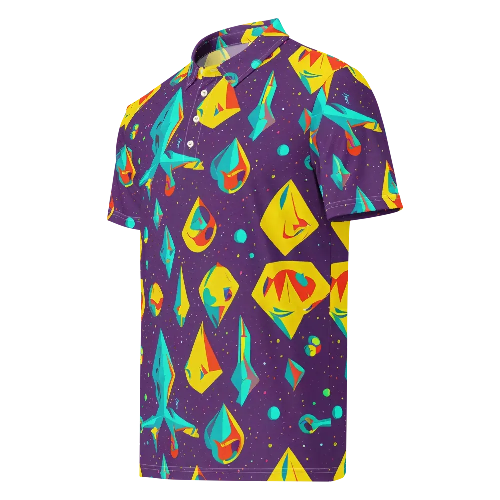 Cascading Prism on Men's Slim Fit Polo Shirt — Left Front