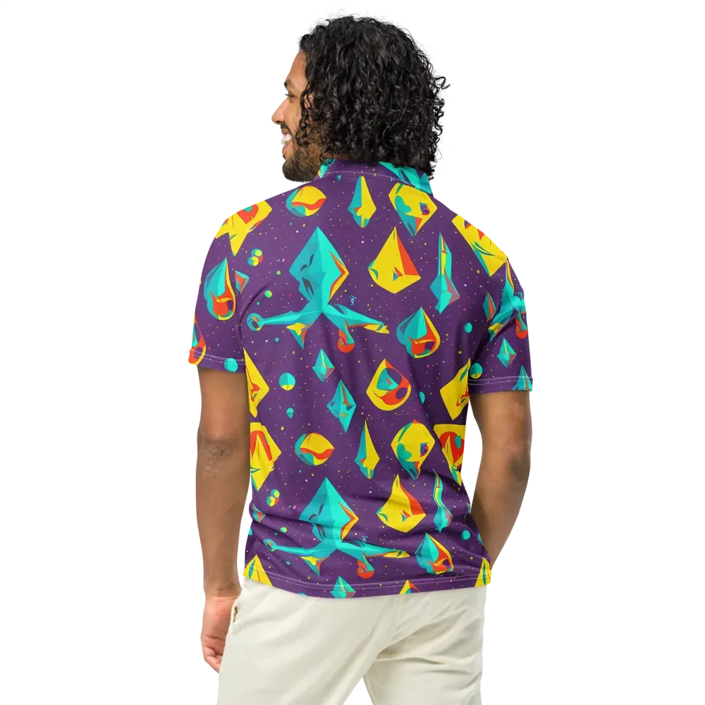 Cascading Prism on Men's Slim Fit Polo Shirt — Back