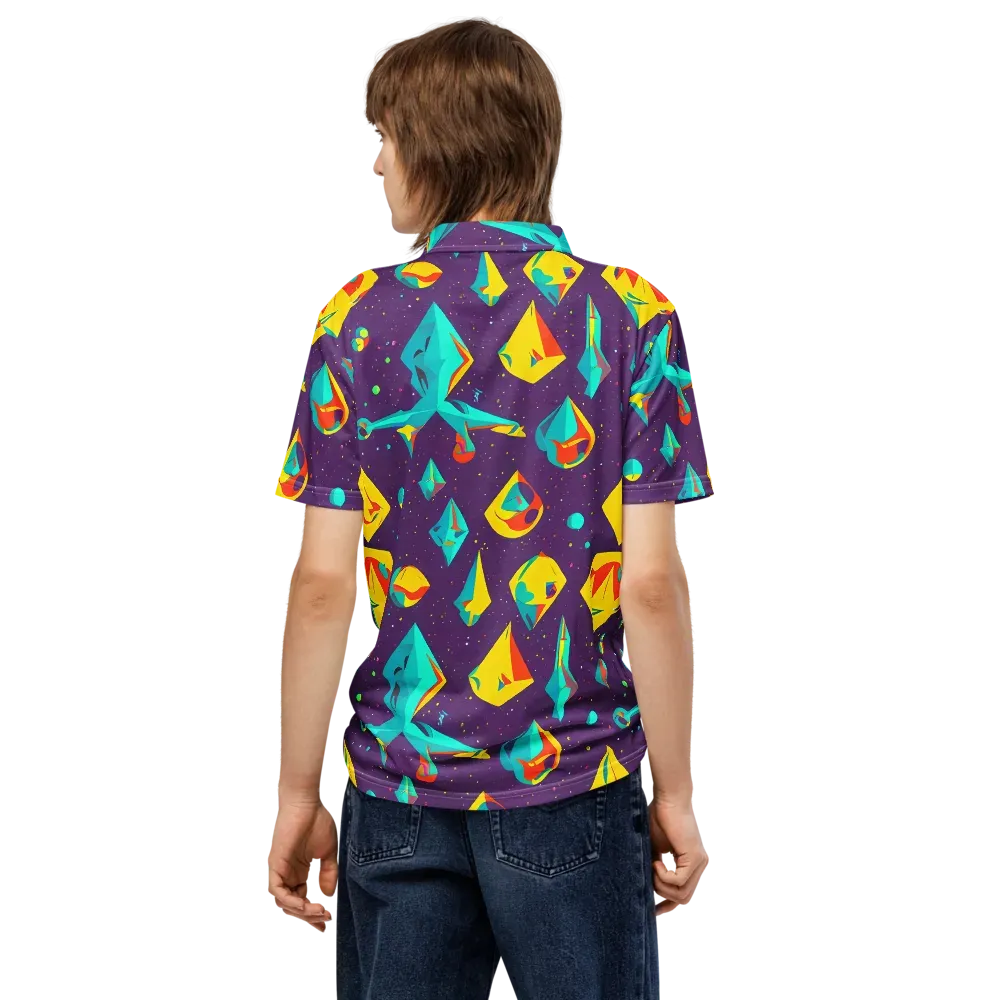 Cascading Prism on Men's Slim Fit Polo Shirt — Back