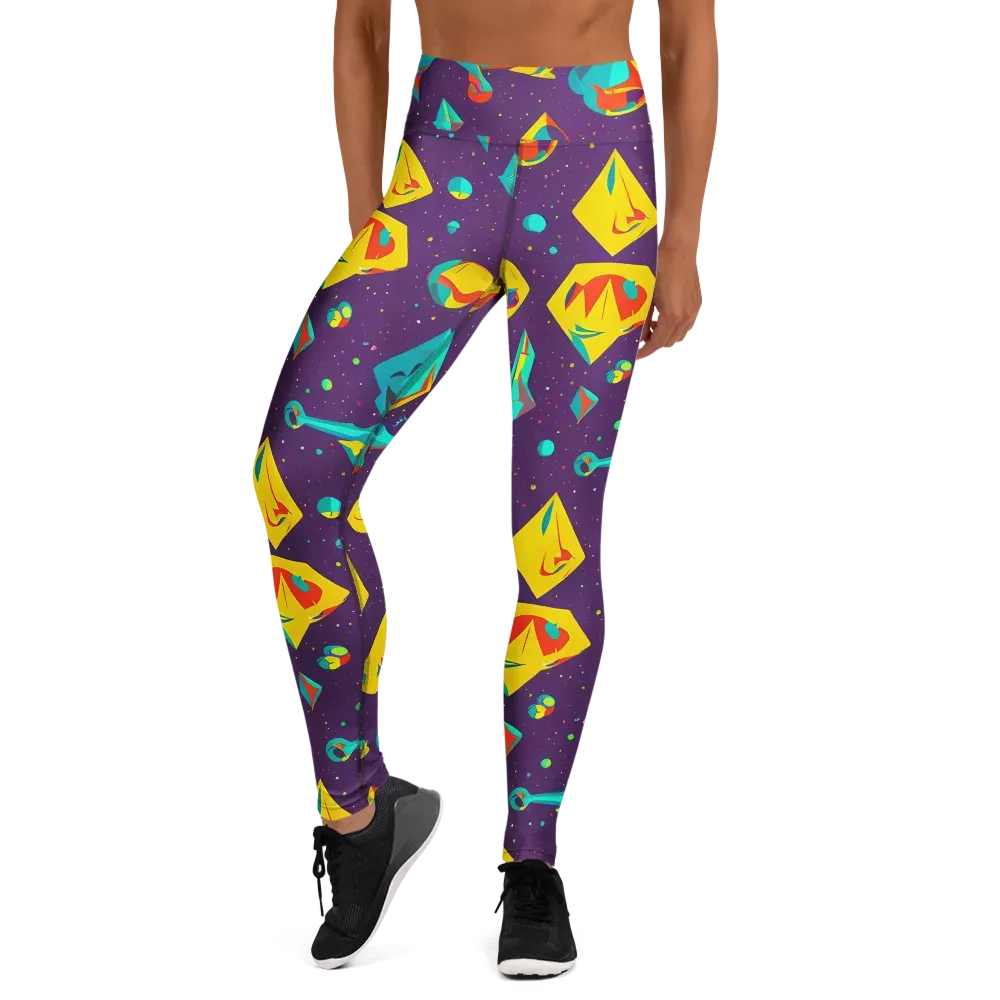 Cascading Prism on Yoga Leggings — Front