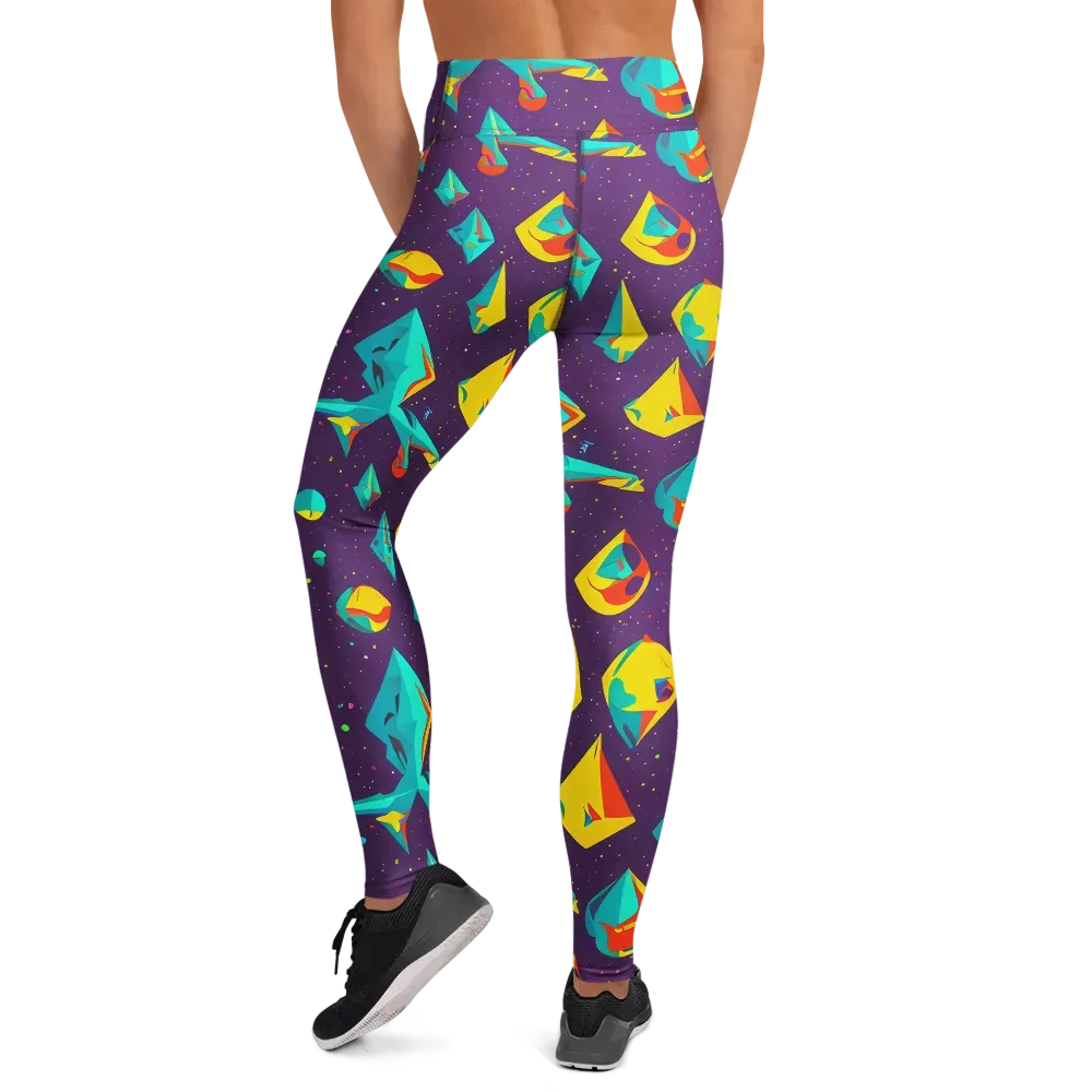 Cascading Prism on Yoga Leggings — Back