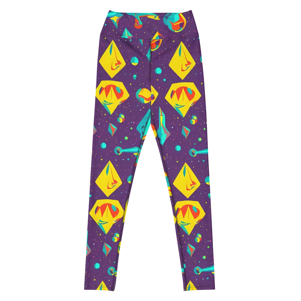 Cascading Prism on Yoga Leggings — Front