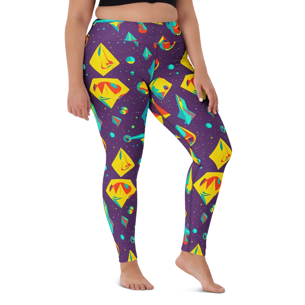 Cascading Prism on Yoga Leggings — Front
