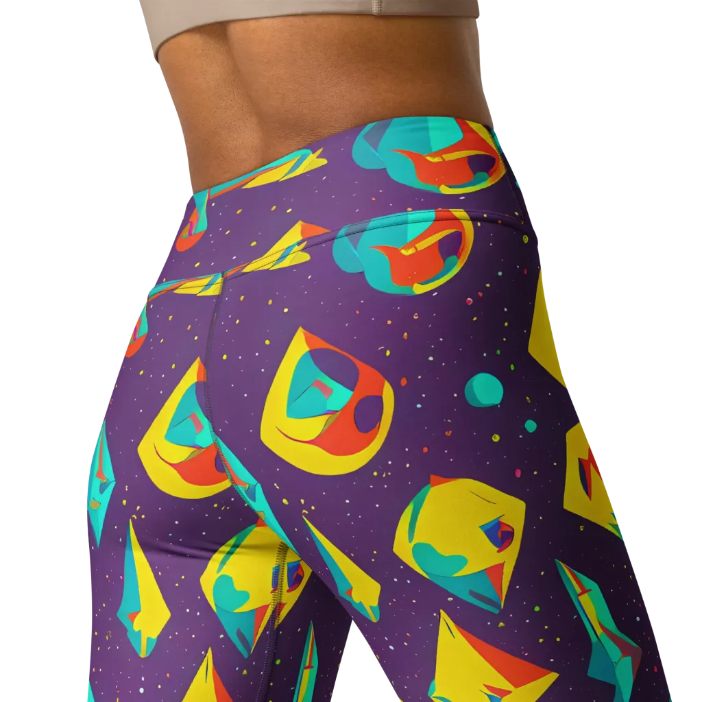 Cascading Prism on Yoga Leggings — Back