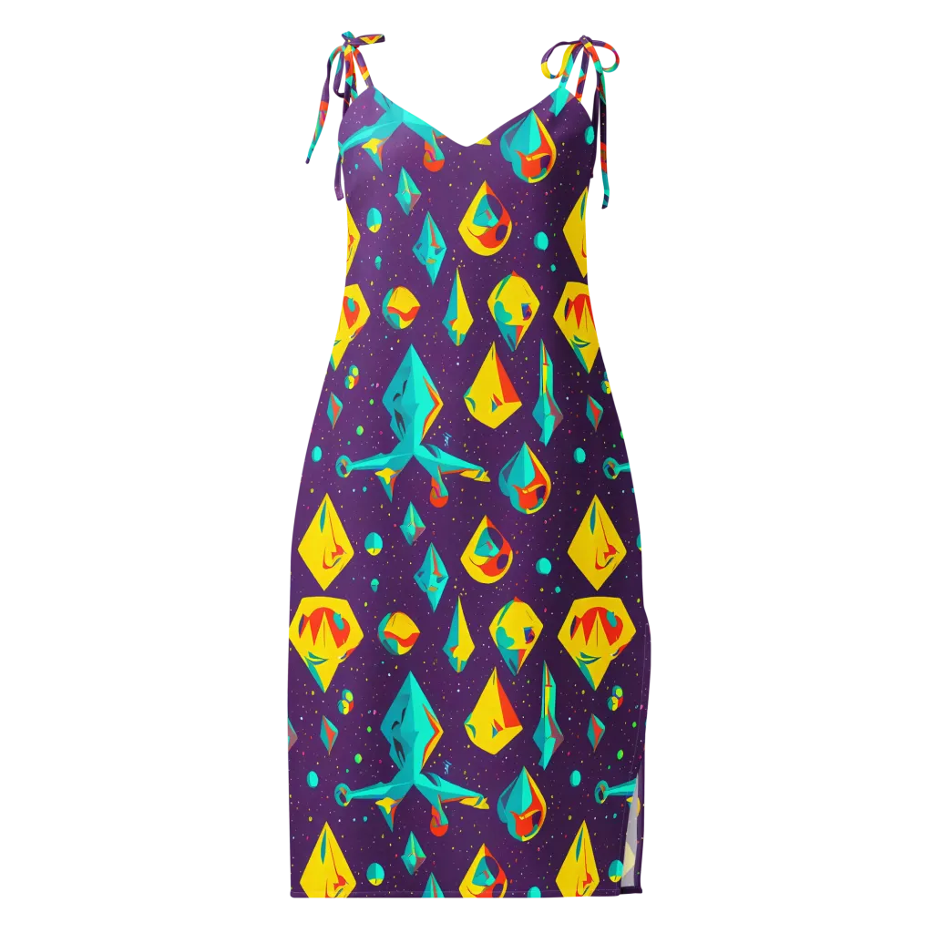 Cascading Prism on Slip Dress — Front