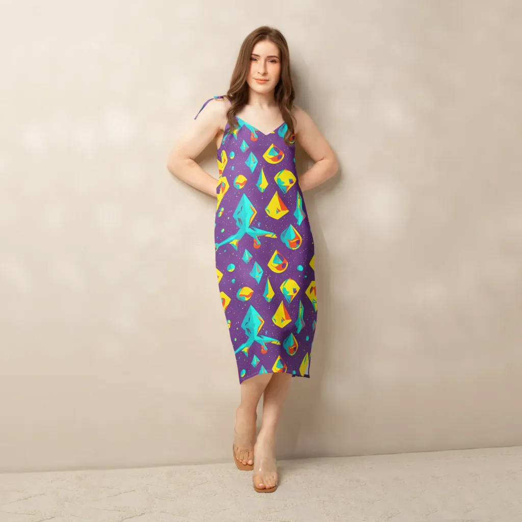 Cascading Prism on Slip Dress — Front