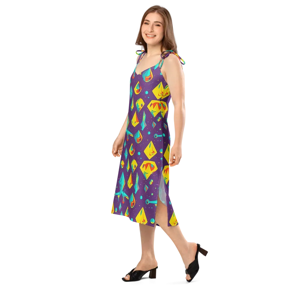 Cascading Prism on Slip Dress — Left Front