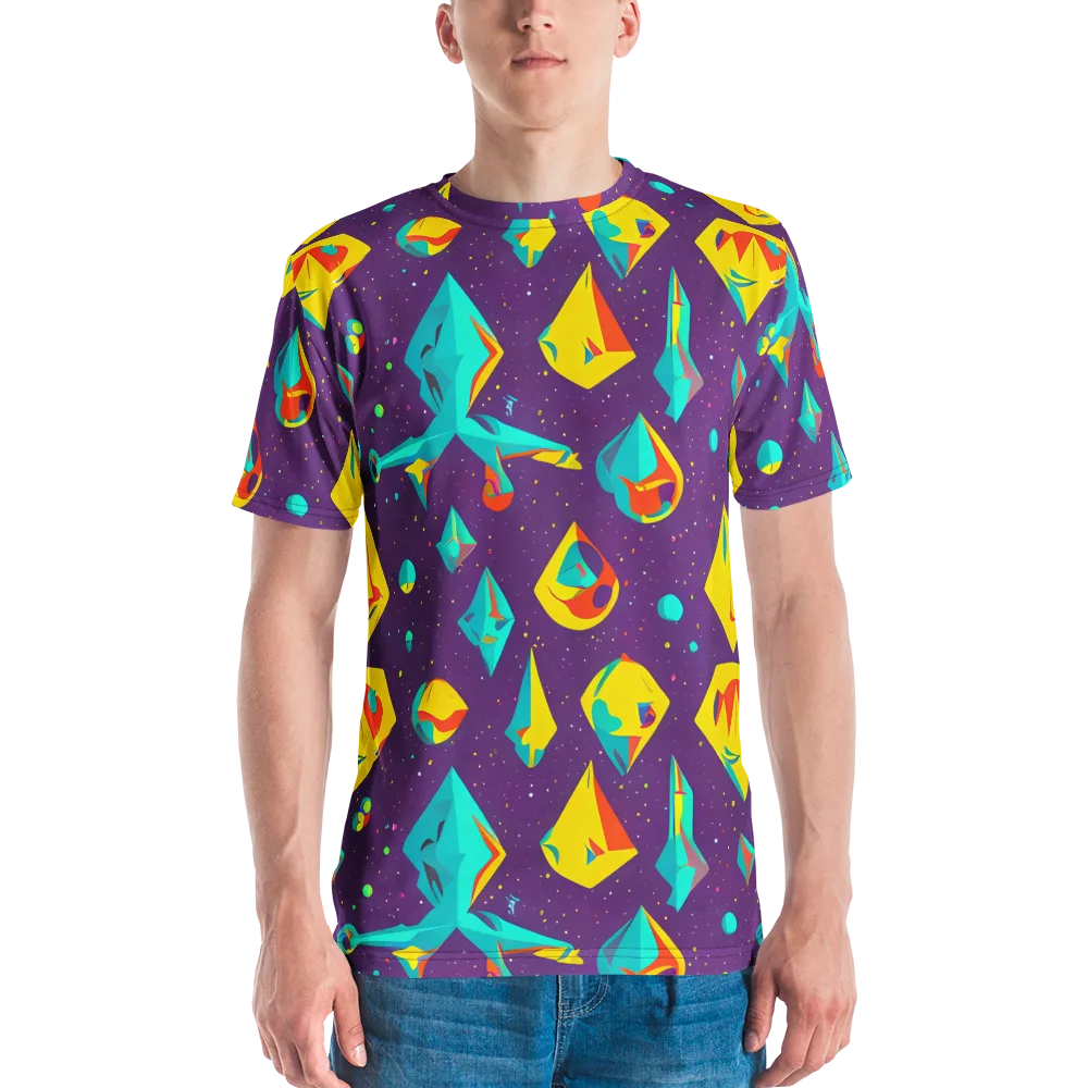Cascading Prism on Men's Crew Neck T-Shirt — Front