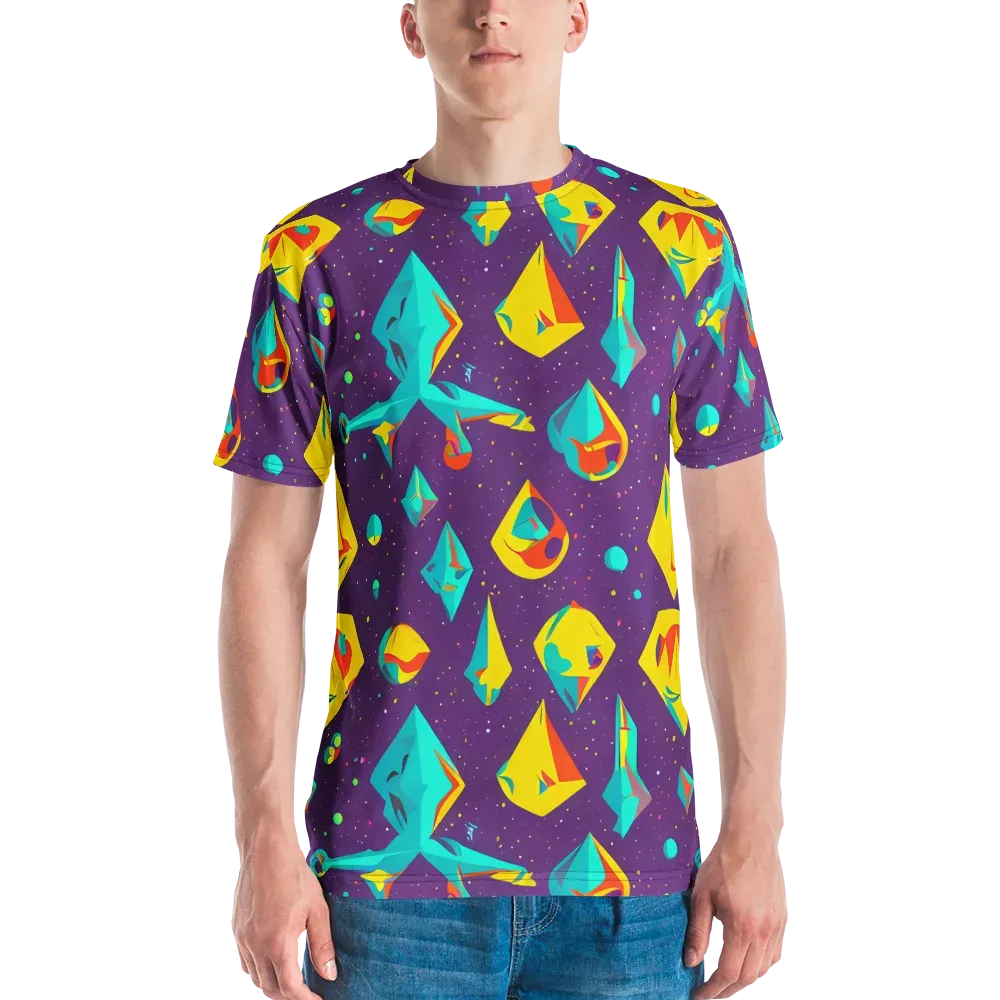 Cascading Prism on Men's Crew Neck T-Shirt — Front