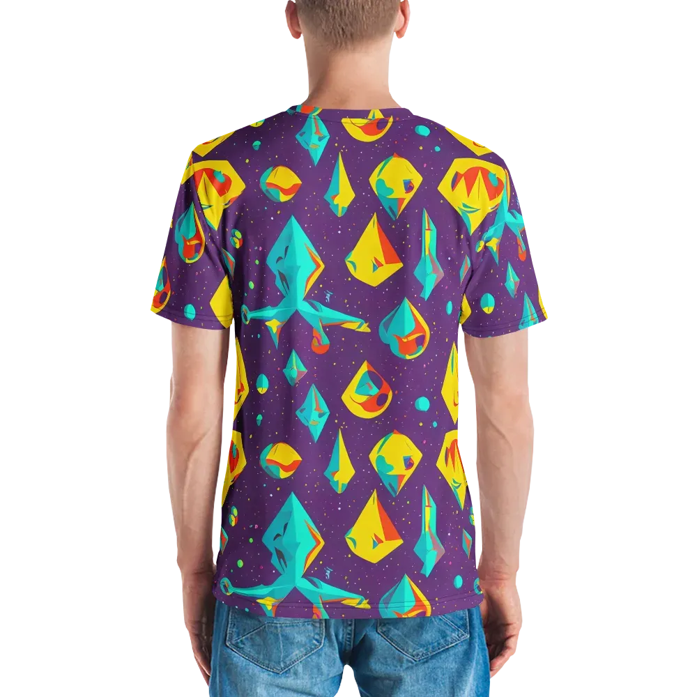 Cascading Prism on Men's Crew Neck T-Shirt — Back