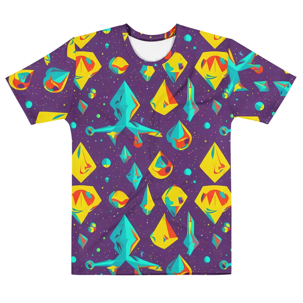 Cascading Prism on Men's Crew Neck T-Shirt — Front