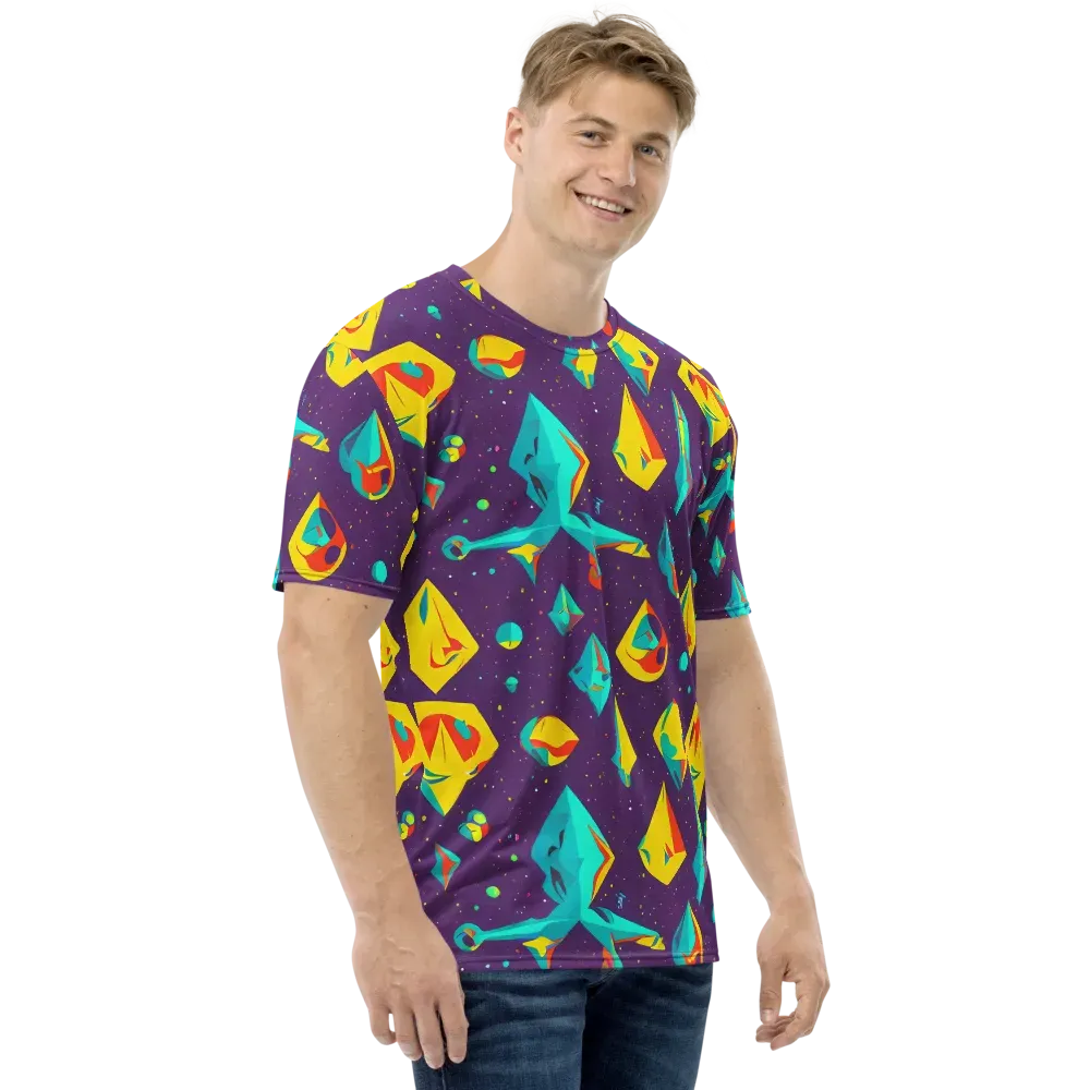 Cascading Prism on Men's Crew Neck T-Shirt — Right