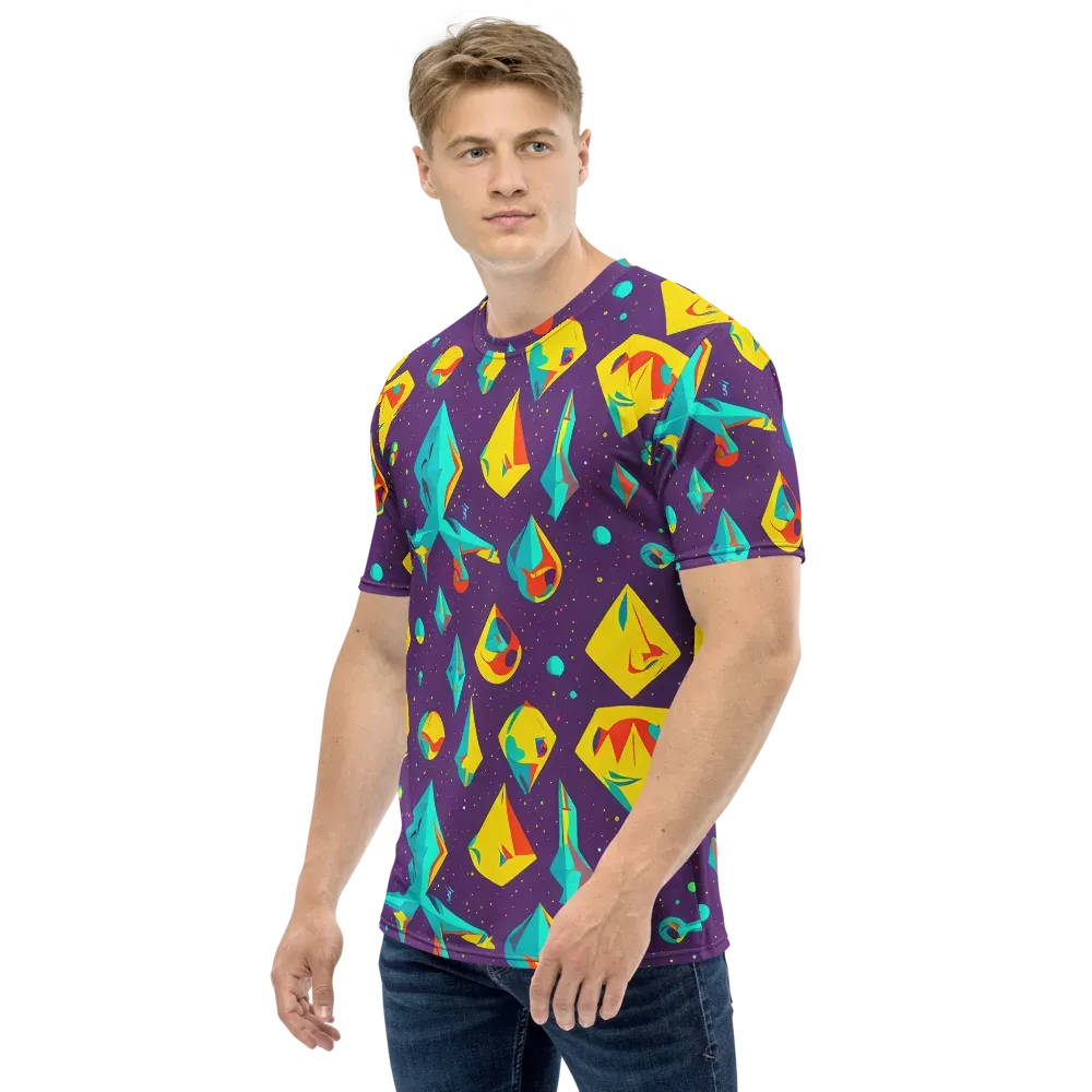 Cascading Prism on Men's Crew Neck T-Shirt — Left