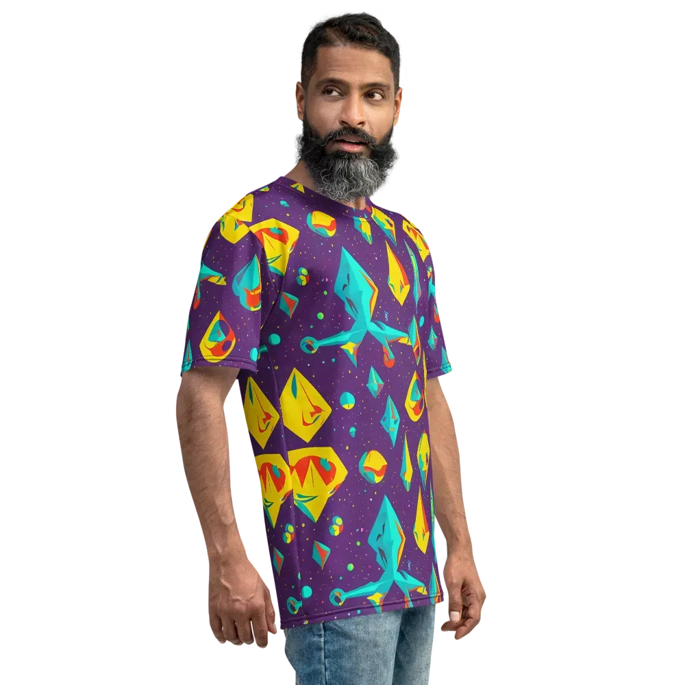 Cascading Prism on Men's Crew Neck T-Shirt — Right