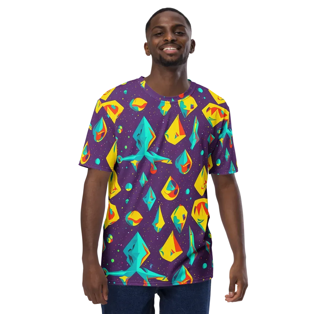 Cascading Prism on Men's Crew Neck T-Shirt — Front