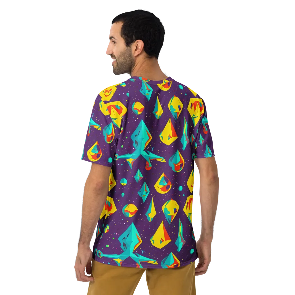 Cascading Prism on Men's Crew Neck T-Shirt — Back