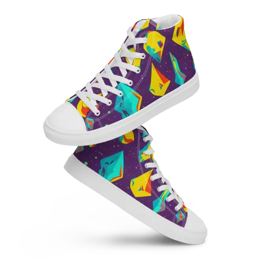 Cascading Prism on a Men's High Top Canvas Shoes