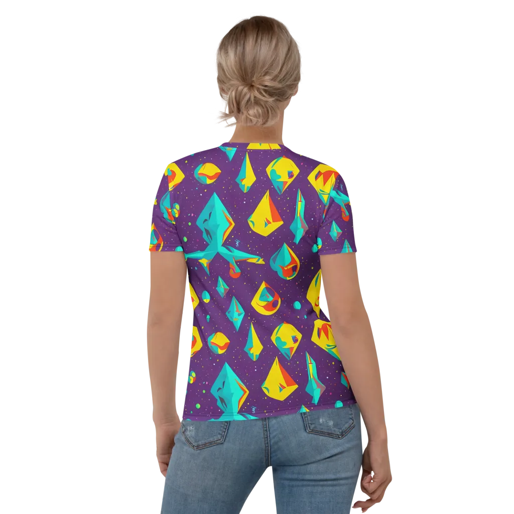 Cascading Prism on Women's Crew Neck T-Shirt — Back