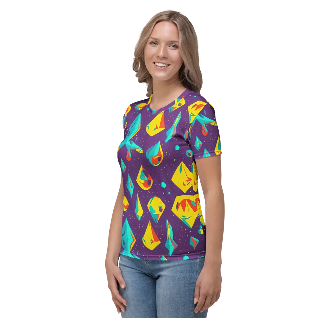 Cascading Prism on Women's Crew Neck T-Shirt — Left