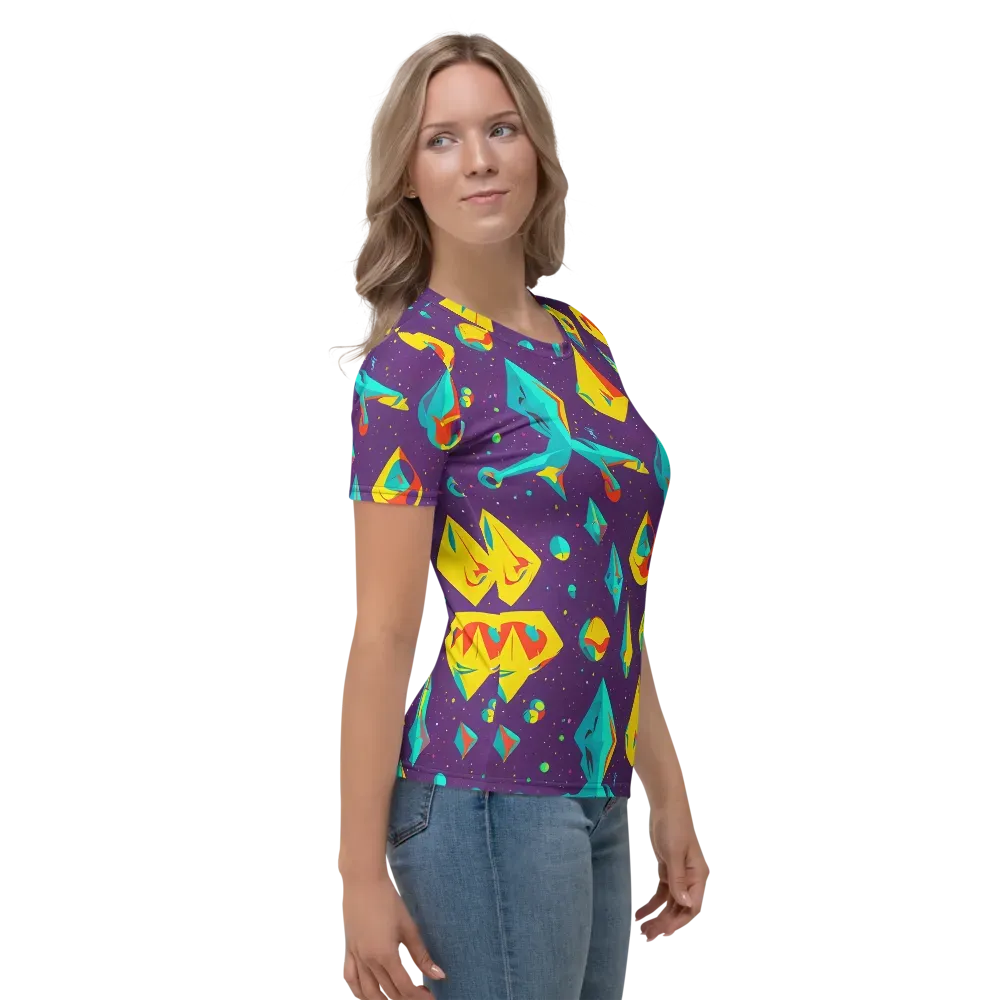 Cascading Prism on Women's Crew Neck T-Shirt — Right
