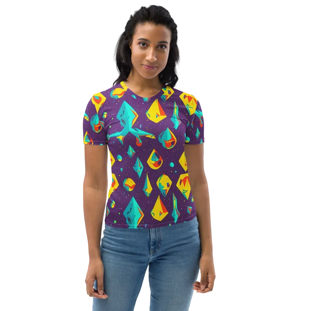 Cascading Prism on Women's Crew Neck T-Shirt — Front