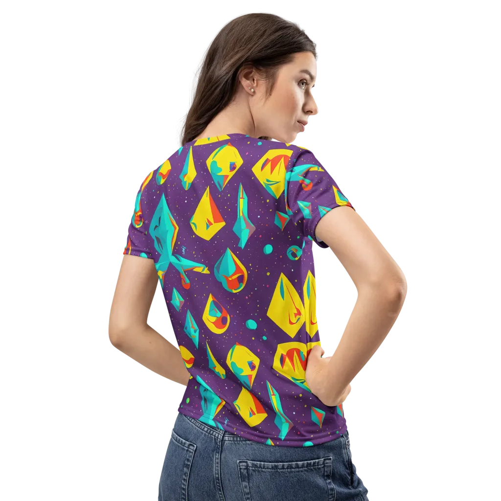 Cascading Prism on Women's Crew Neck T-Shirt — Back