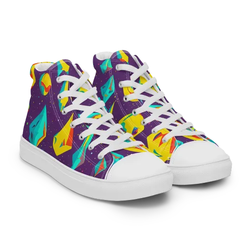 Cascading Prism on a Women's High Top Canvas Shoes