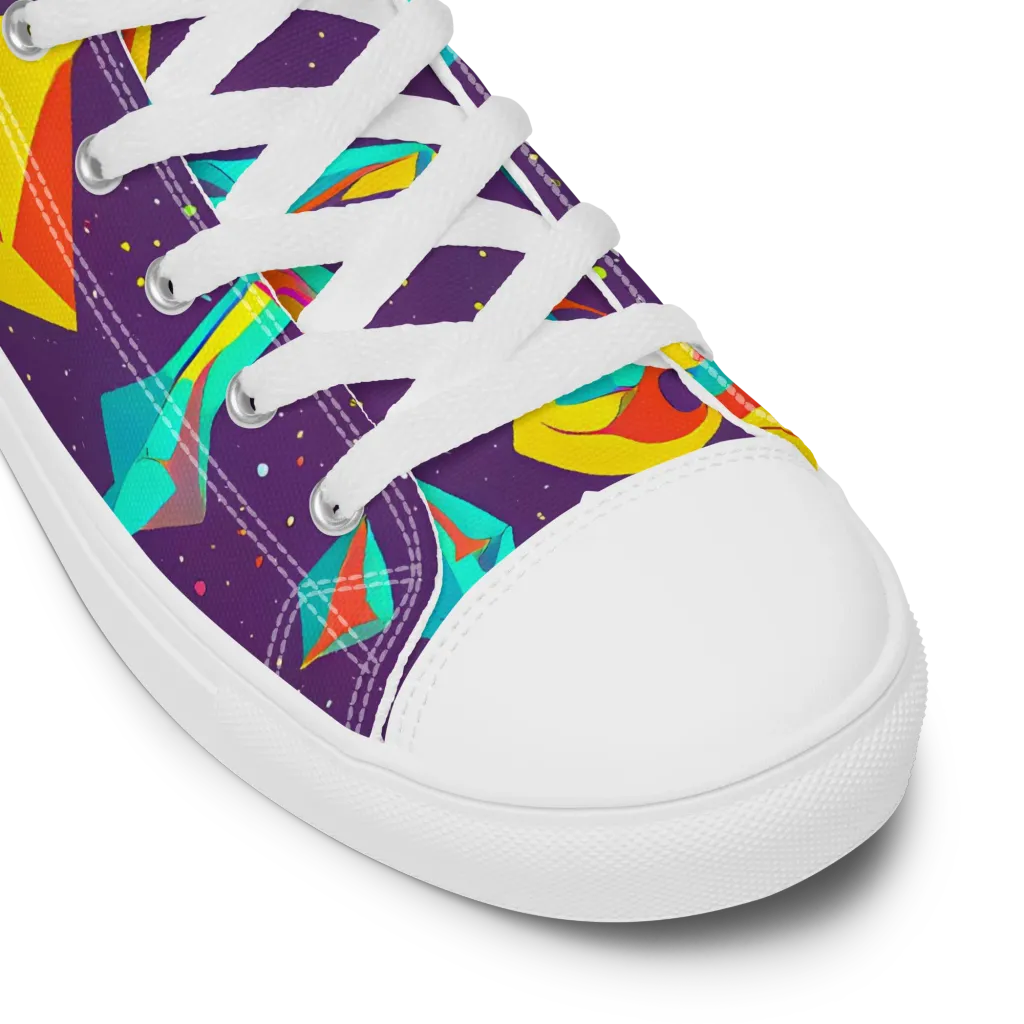 Cascading Prism on Women's High Top Canvas Shoes — Product details
