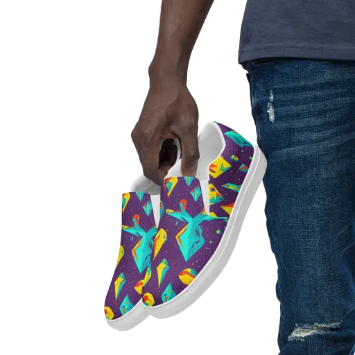 Cascading Prism on a Men's Slip-On Canvas Shoes
