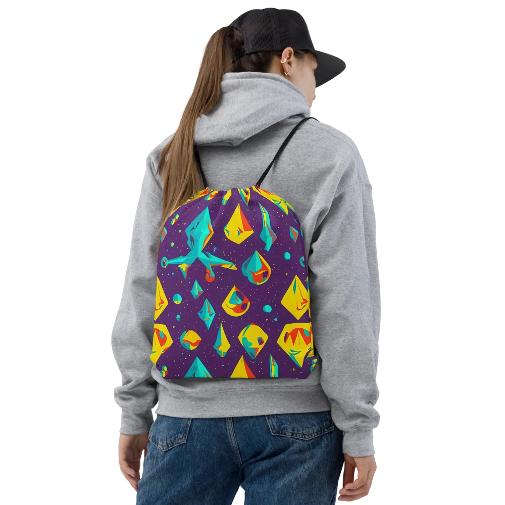 Cascading Prism on Drawstring Bag — Front