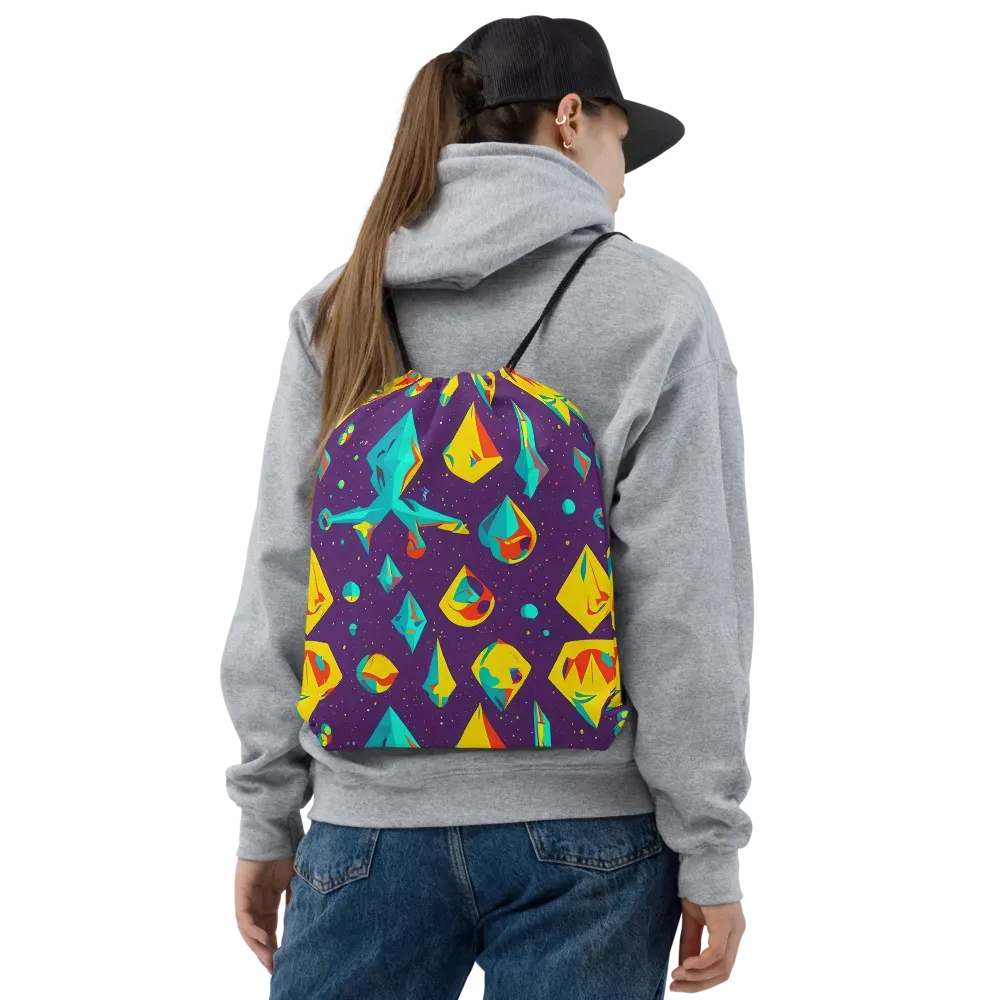 Cascading Prism on Drawstring Bag — Front