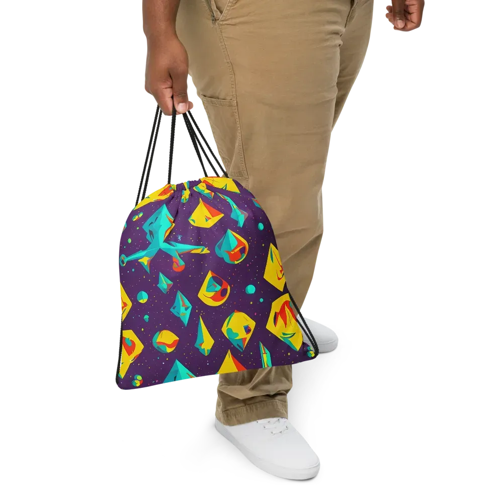 Cascading Prism on Drawstring Bag — Front