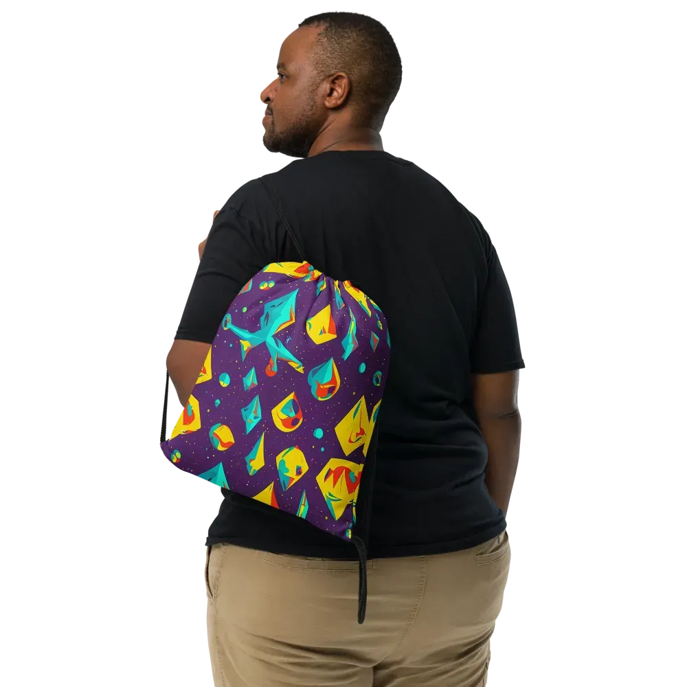 Cascading Prism on Drawstring Bag — Front
