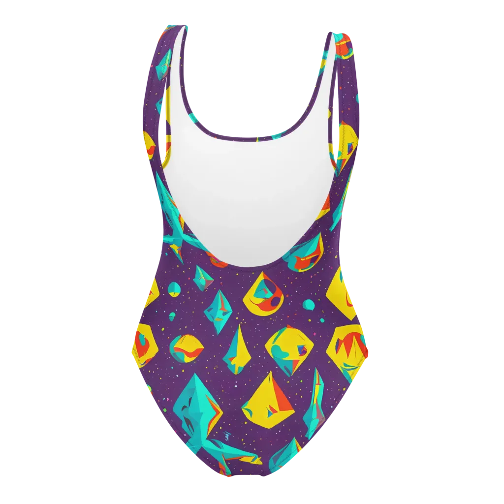 Cascading Prism on One-Piece Swimsuit — Back