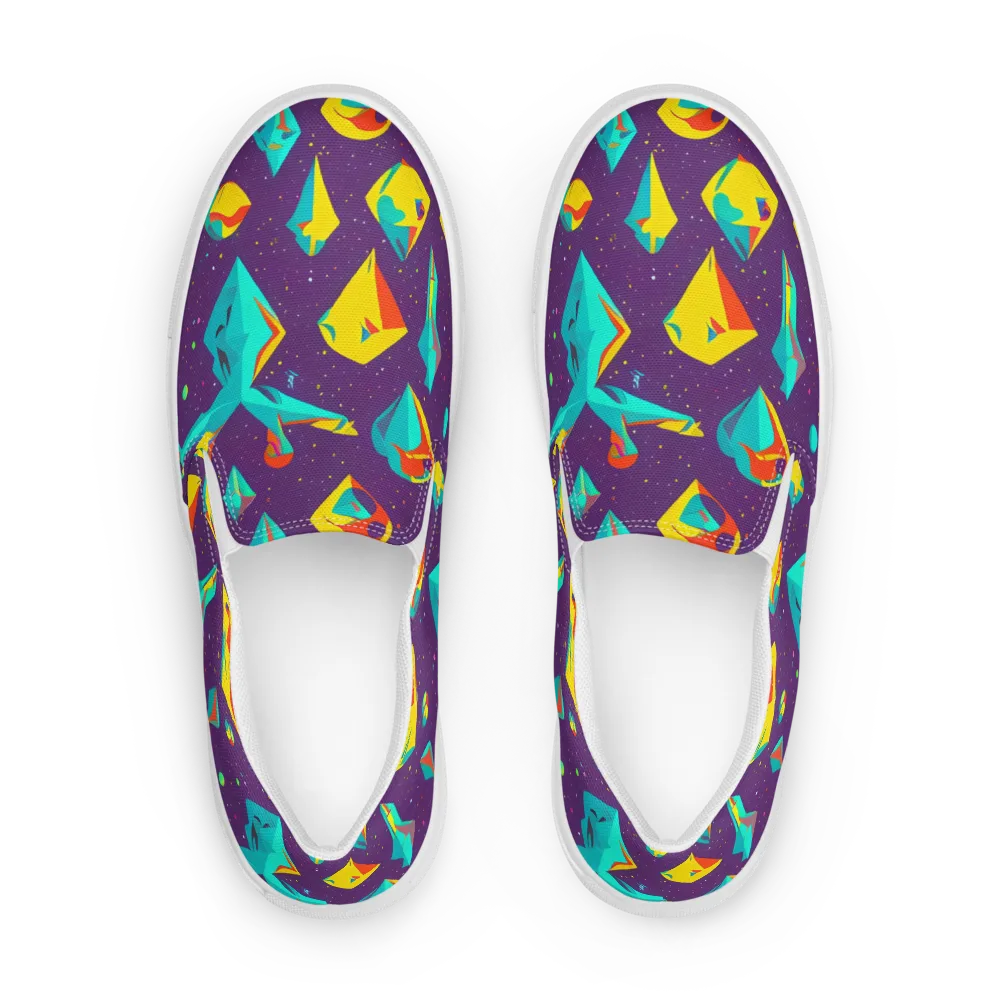 Cascading Prism on Women's Slip-On Canvas Shoes — Front