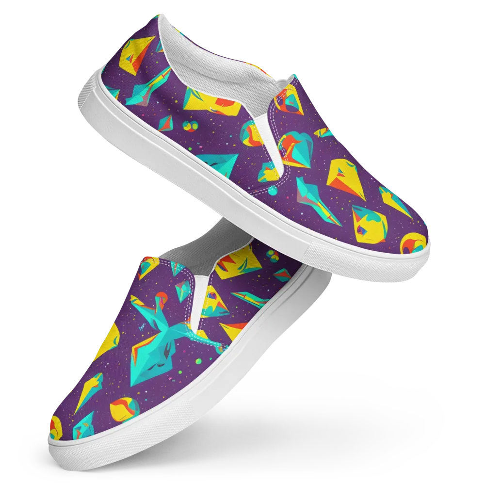 Cascading Prism on Women's Slip-On Canvas Shoes — Front