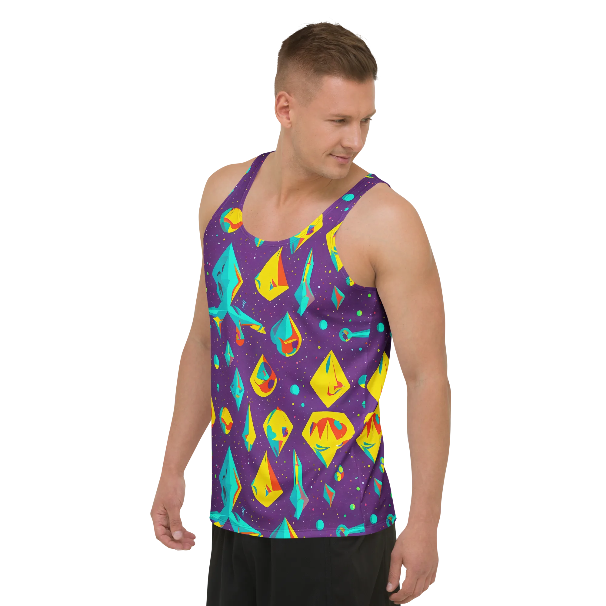 Cascading Prism on Men's Tank Top — Left Front