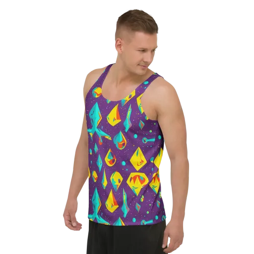 Cascading Prism on a Men's Tank Top