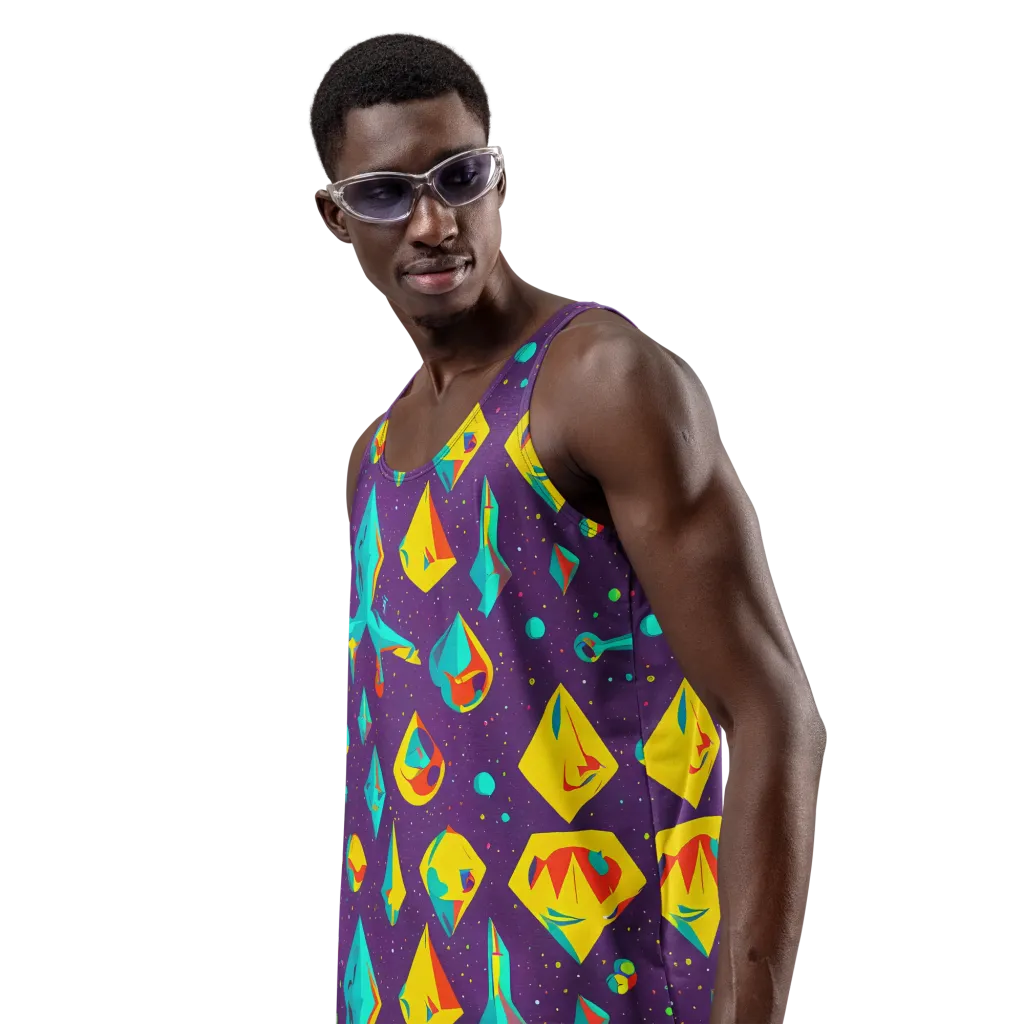 Cascading Prism on Men's Tank Top — Left