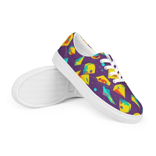 Cascading Prism on a Men's Lace-Up Canvas Shoes
