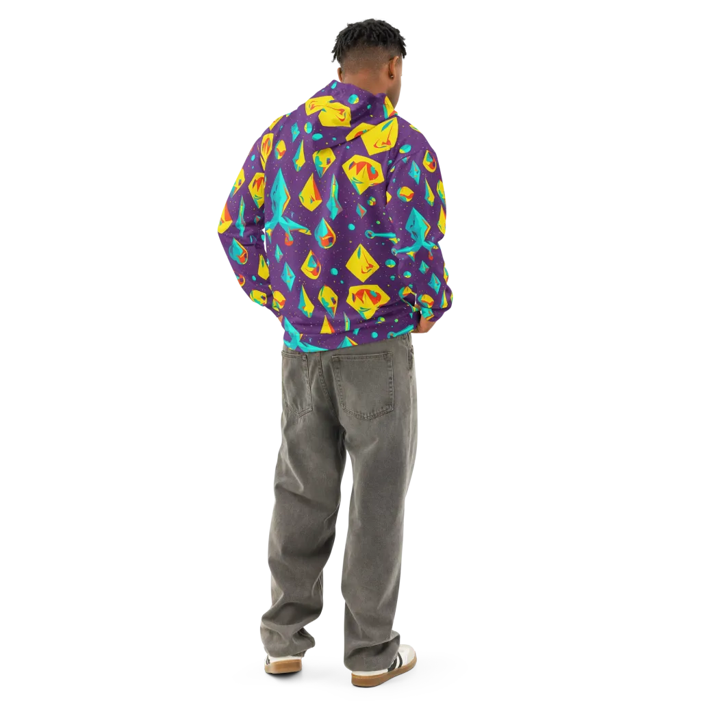 Cascading Prism on Cotton Hoodie — Back