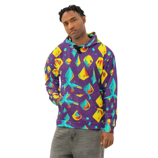 Cascading Prism on a Cotton Hoodie