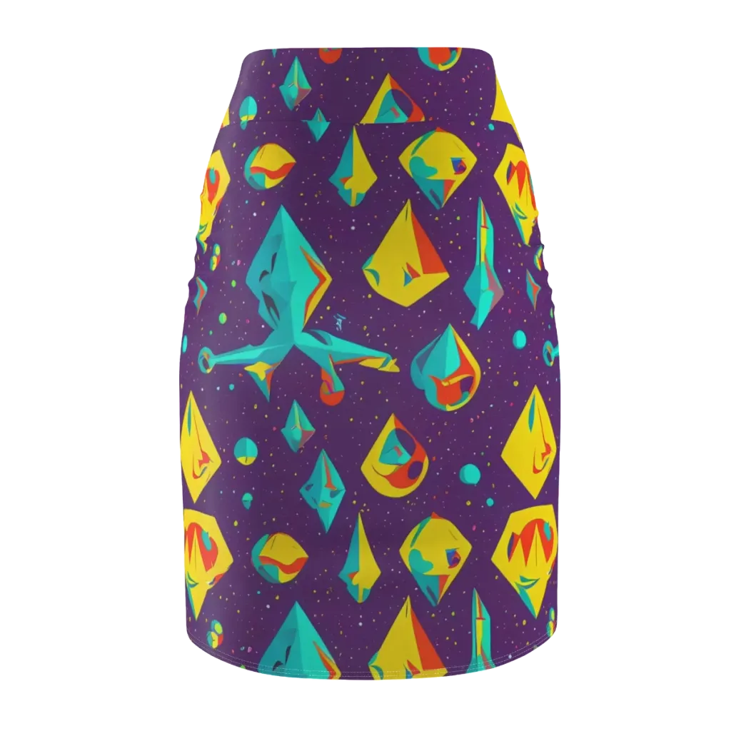 Cascading Prism on Pencil Skirt — Back
