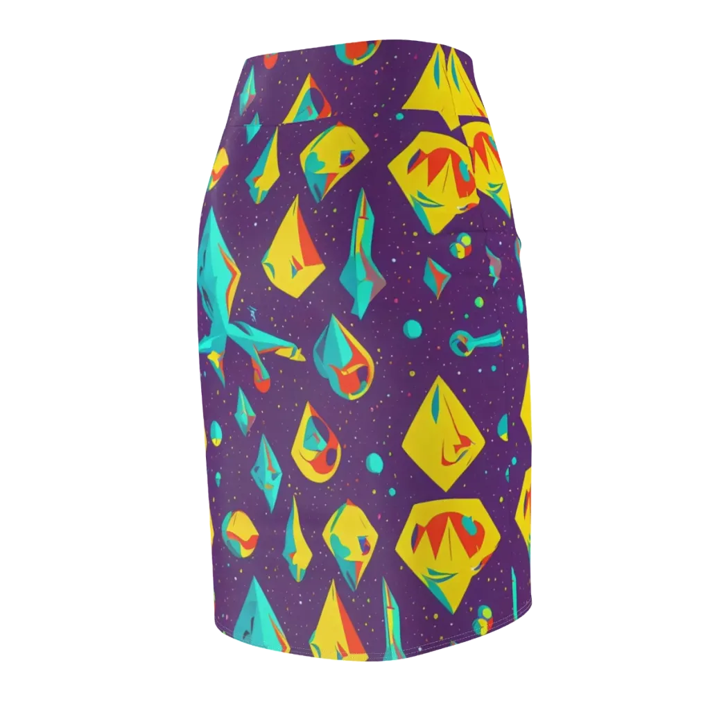 Cascading Prism on Pencil Skirt — Back Side
