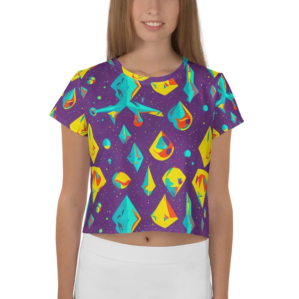 Cascading Prism on Crop Tee — Front