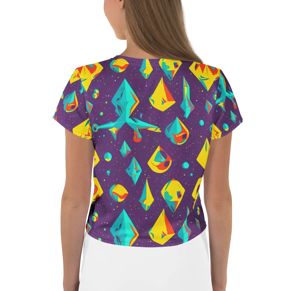 Cascading Prism on Crop Tee — Back
