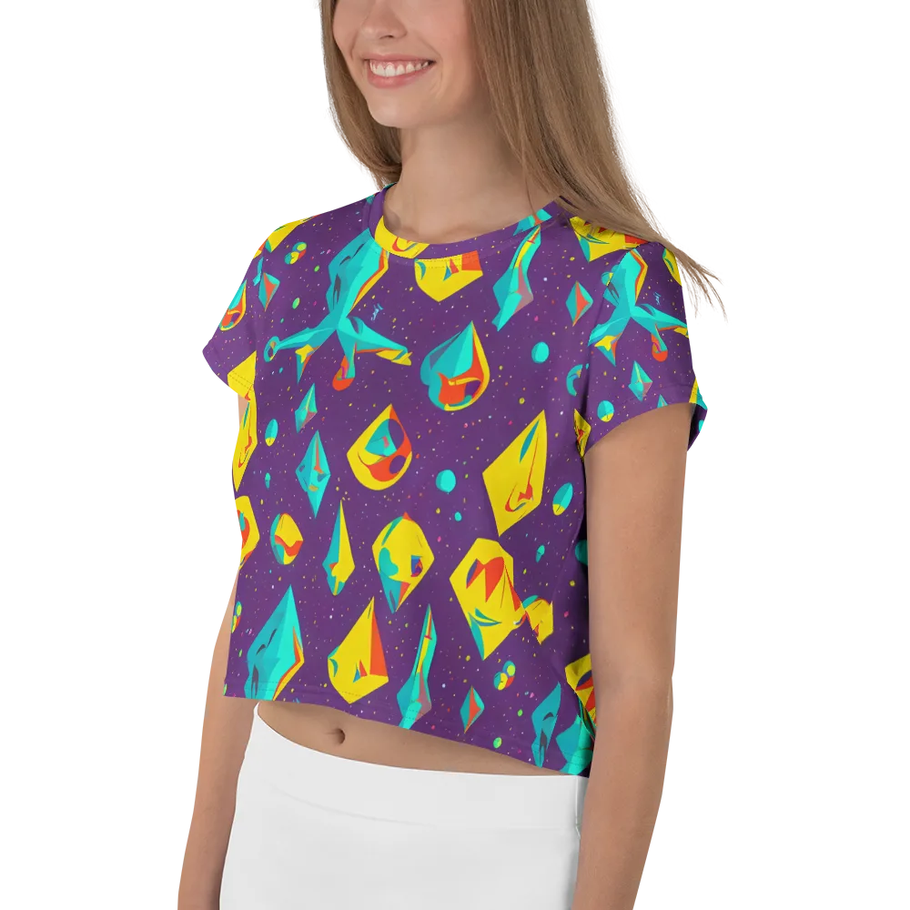 Cascading Prism on Crop Tee — Left